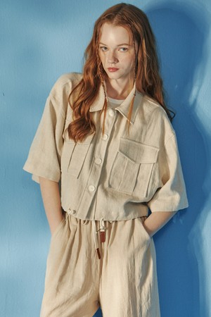 Linen Short Jacket [Natural]