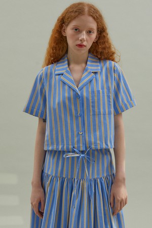 Picnic Crop Shirt [Blue]