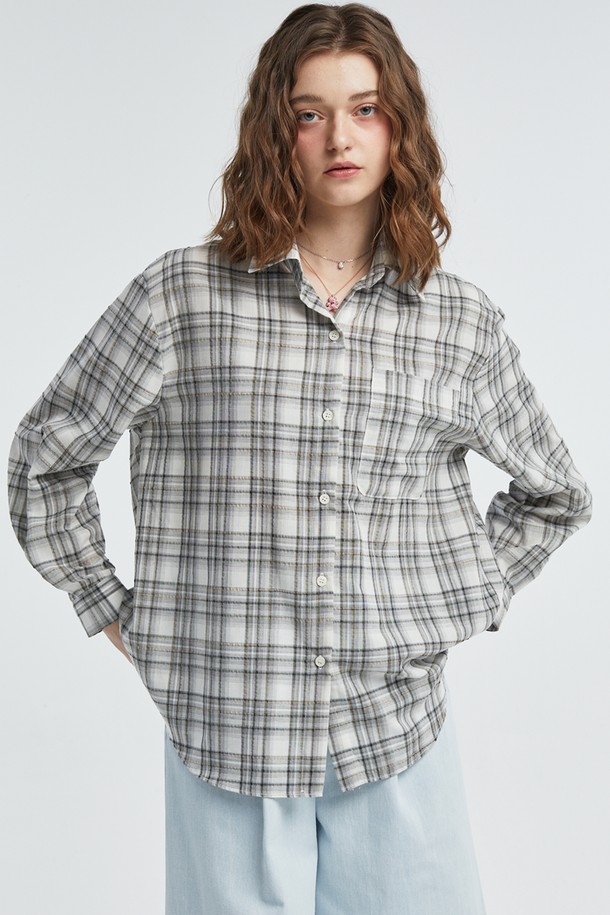 MANAVIS7 - 셔츠 - Summer Check Shirt [Black]