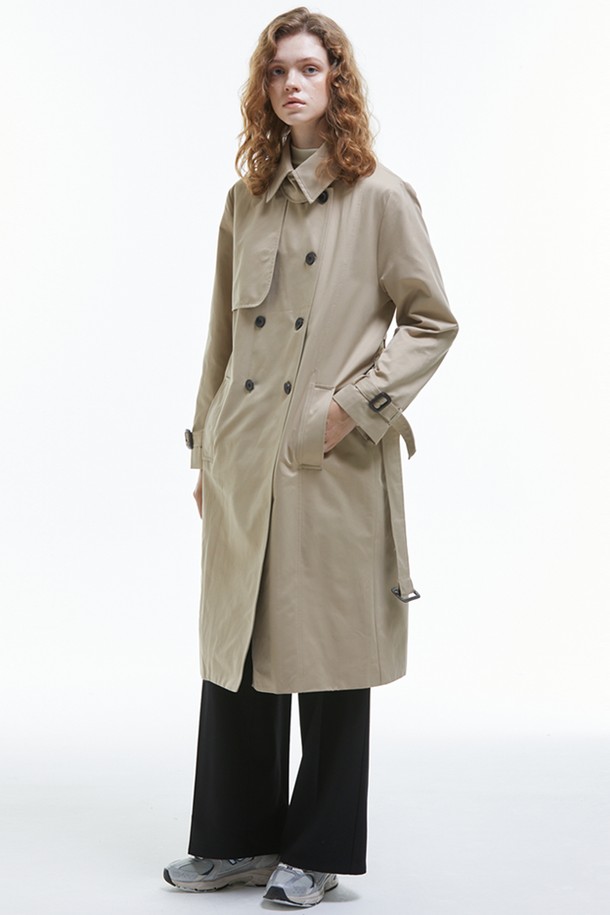 MANAVIS7 - 트렌치코트 - Double Trench Coat [Beige]