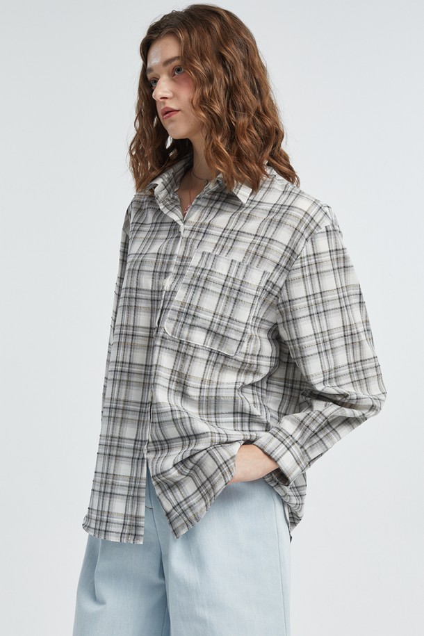 MANAVIS7 - 셔츠 - Summer Check Shirt [Black]