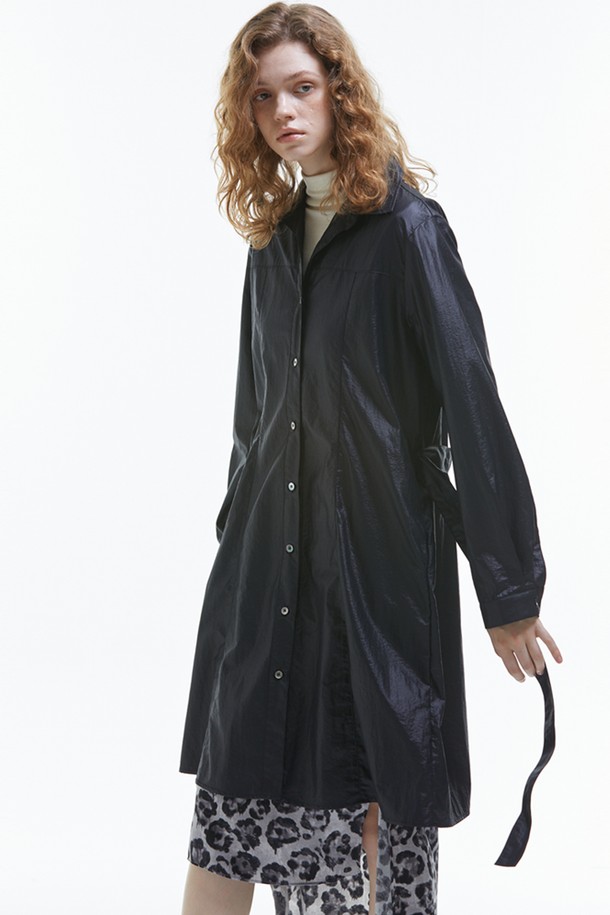 MANAVIS7 - 자켓 - Gloss Shirt Jacket [Black]