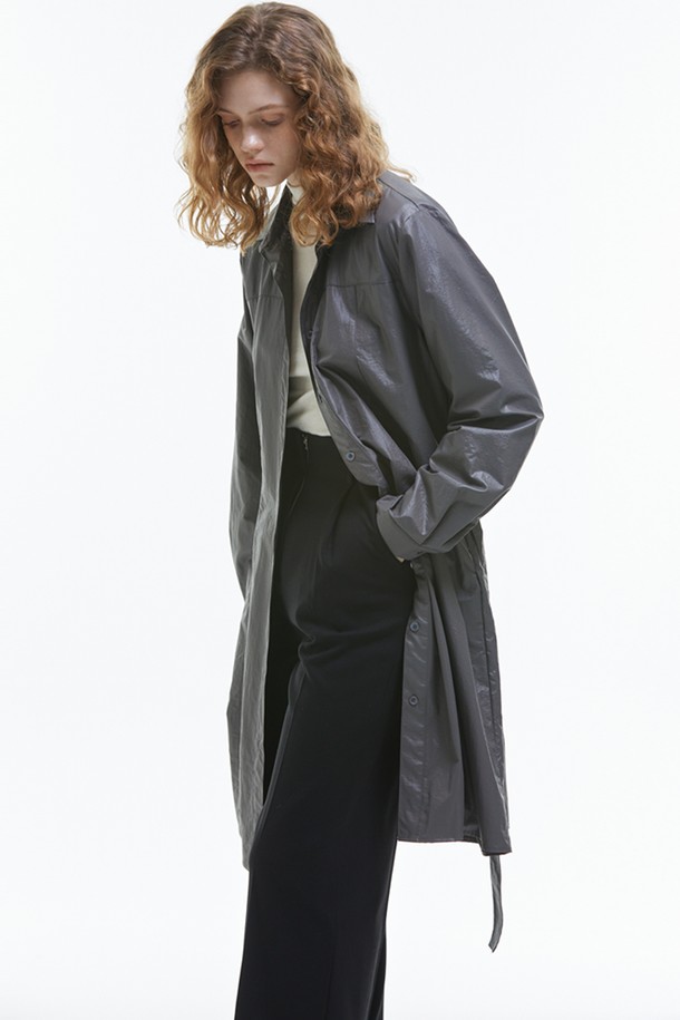 MANAVIS7 - 자켓 - Gloss Shirt Jacket [Gray]