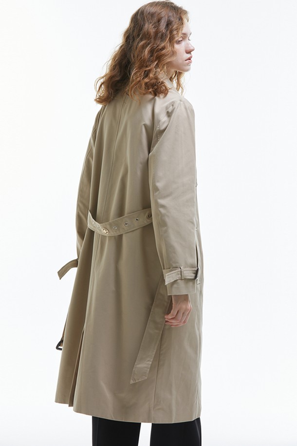 MANAVIS7 - 트렌치코트 - Double Trench Coat [Beige]