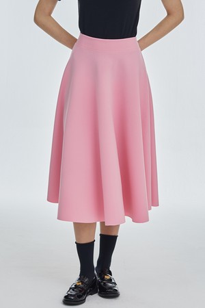 Flare Span Long Skirt [Pink]