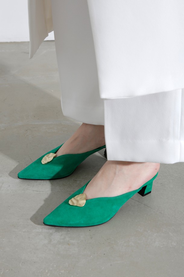 Meiel Dew - 샌들 - Wave line Mule MD19SS1031 Green