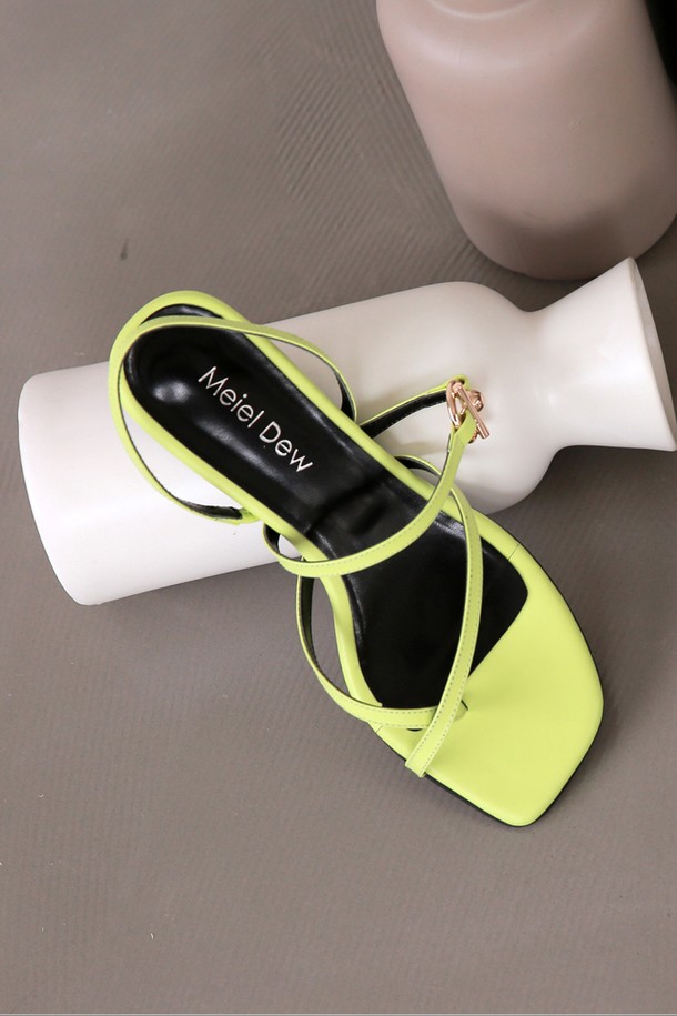 Meiel Dew - 샌들 - Flip Flop Strap Sandals MD19SS1037 Neon-Yellow