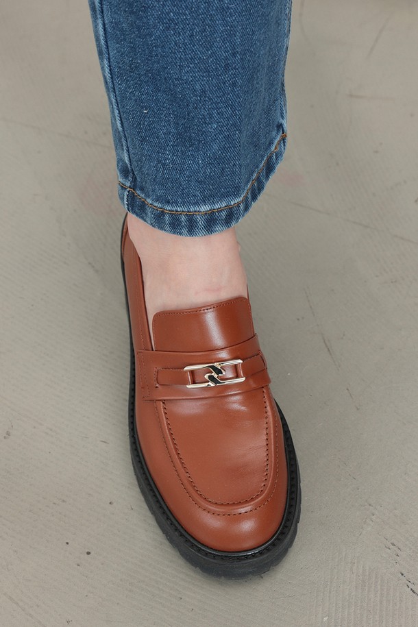 Meiel Dew - 로퍼 - Chunky Platform loafer MD1104f Tan Brown