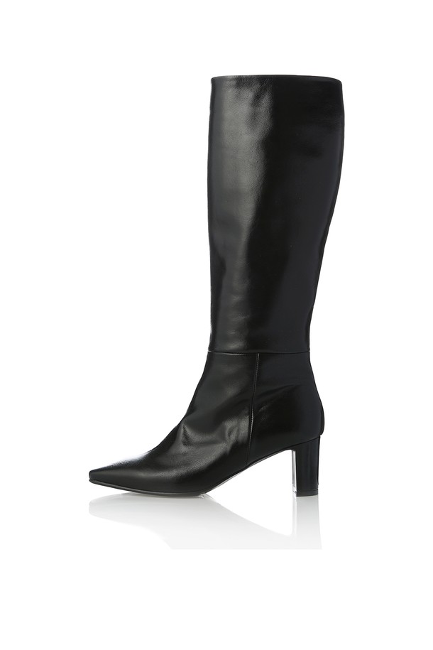 Meiel Dew - 여성 부츠 / 워커 - Square Toe Long Boots MD20FW1075-Black