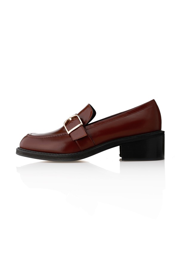 Meiel Dew - 여성 펌프스 / 로퍼 - Buckle Point Classic Loafer - MD1109f Brown