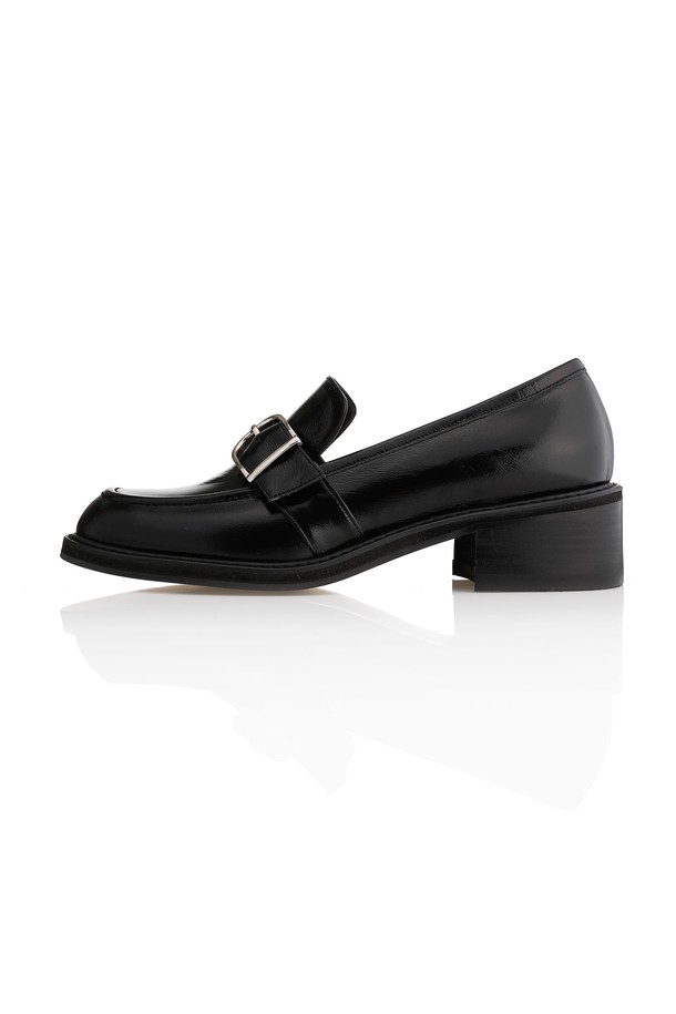 Meiel Dew - 여성 펌프스 / 로퍼 - Buckle Point Classic Loafer - MD1109f Black