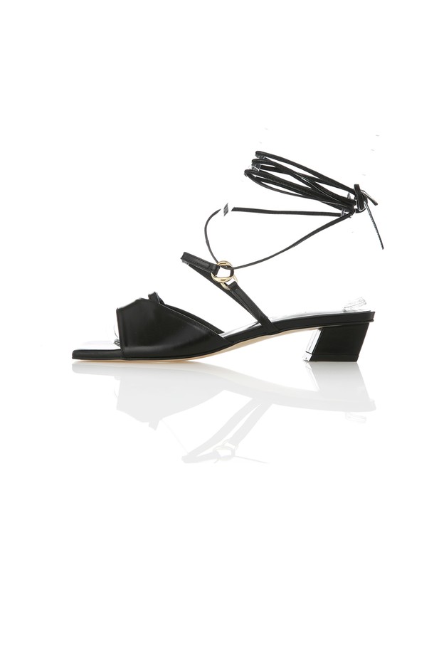 Meiel Dew - 샌들 - V Line Point lace-up Sandals MD1084s Black