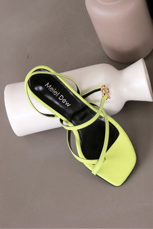 Flip Flop Strap Sandals MD19SS1037 Neon-Yellow