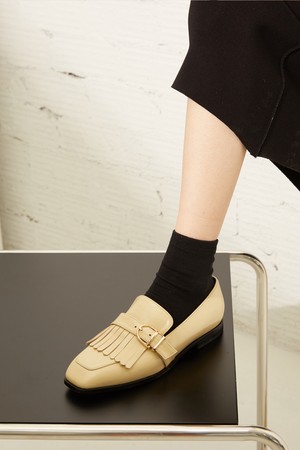 Tassel Point Loafer MD1085f  Butter Beige