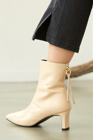 Square Toe Point Ankle Boots MD20FW1070-Yellow Beige