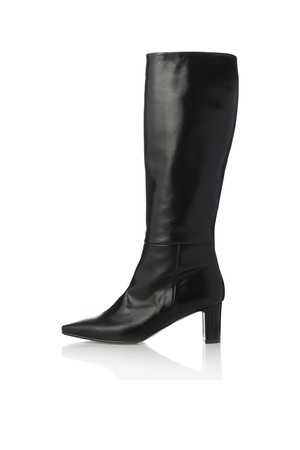 Square Toe Long Boots MD20FW1075-Black