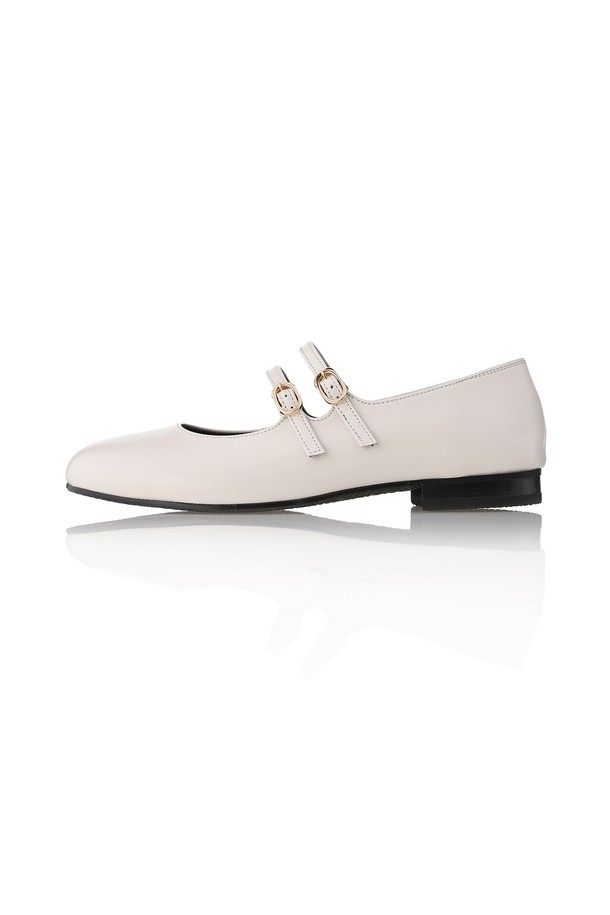 Meiel Dew - 플랫 - MD1111f Round  Toe Two Strap  Flats_Ivory