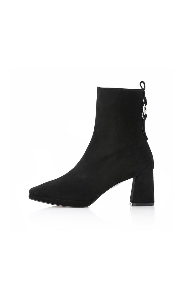 Meiel Dew - 부츠/워커 - MD1088b Ring Point Block Hill Ankle Boots_Black