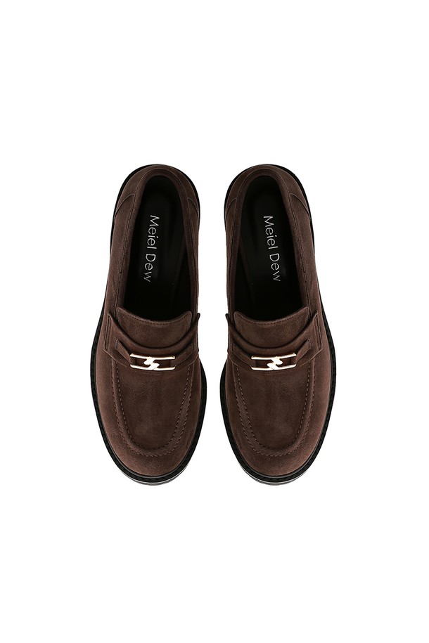 Meiel Dew - 로퍼 - MD1104f Chunky Platform Loafer_Choco Brown