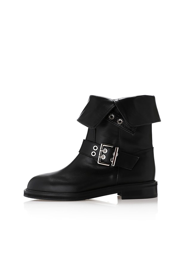 Meiel Dew - 부츠/워커 - MD1121b Buckle Point Biker  Boots_Black