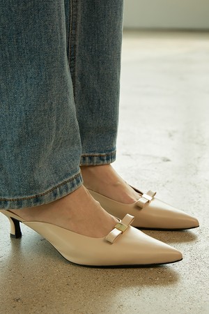 MD1115p Ribbon Point Mule_Skin Beige