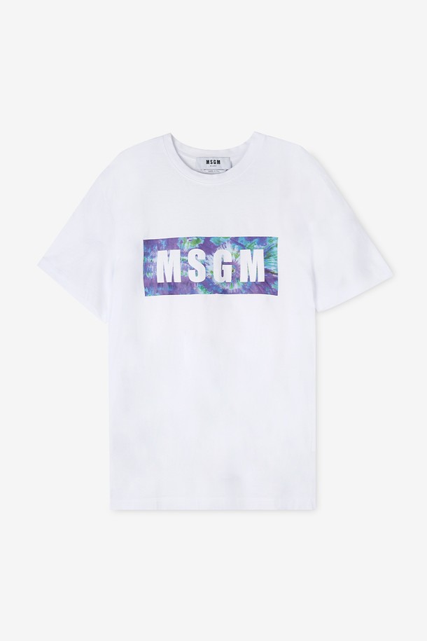 MSGM - 반팔티셔츠 - 스크래치_MSGM 남성 멀티 박스 로고 화이트 반팔티 2840MM234 207098 01(144287)