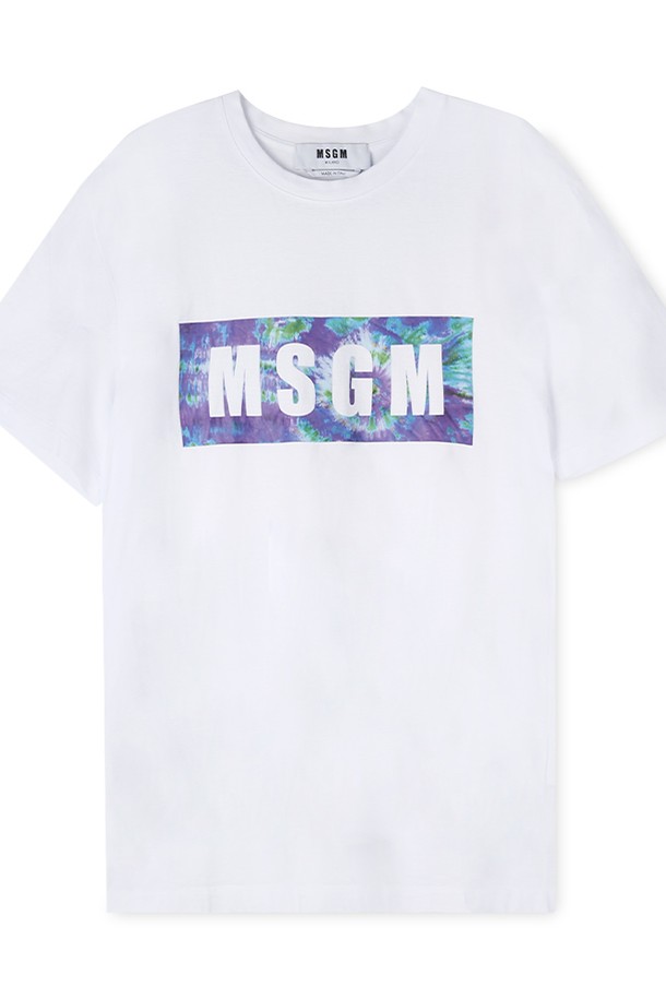 MSGM - 반팔티셔츠 - 스크래치_MSGM 남성 멀티 박스 로고 화이트 반팔티 2840MM234 207098 01(144287)