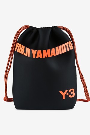 Y-3 남성 로고 드로스트링 블랙 백팩 FQ6969 BLACK