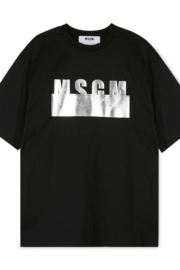 MSGM - 반팔티셔츠 - MSGM 여성 메탈로고 블랙 반팔티 3041MDM180 217298 99