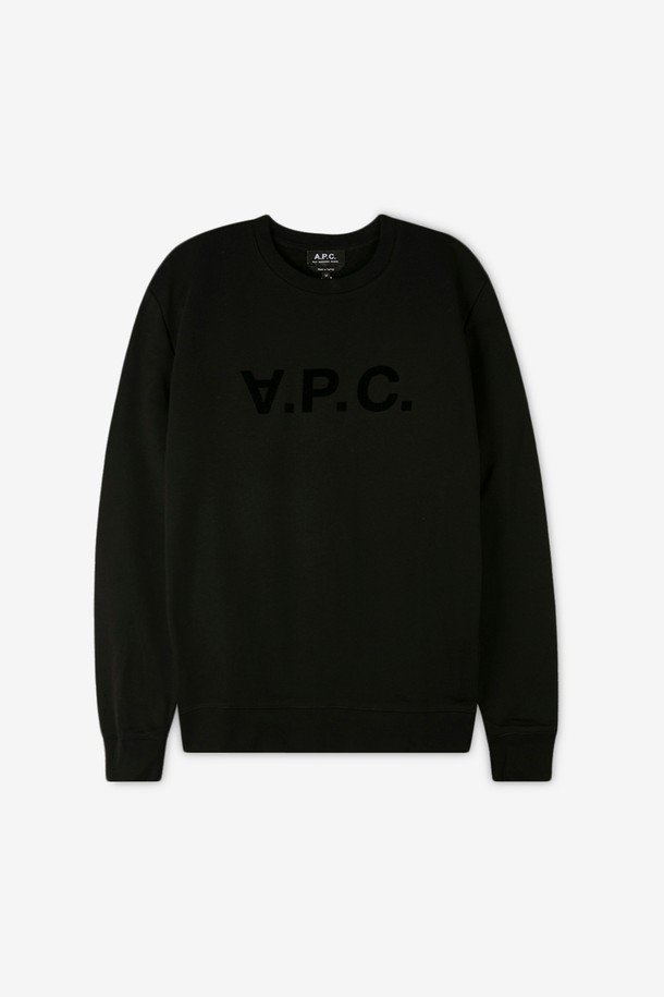 A.P.C. - 스웨트셔츠 - 아페쎄 남성 VPC 비바 로고 블랙 맨투맨 COECQ H27378 LZZ