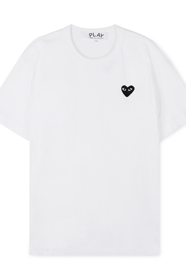 Comme des Garçons - 반팔티셔츠 - 꼼데가르송 남성 하트 와펜 화이트 반팔티 AZ T064 051 2