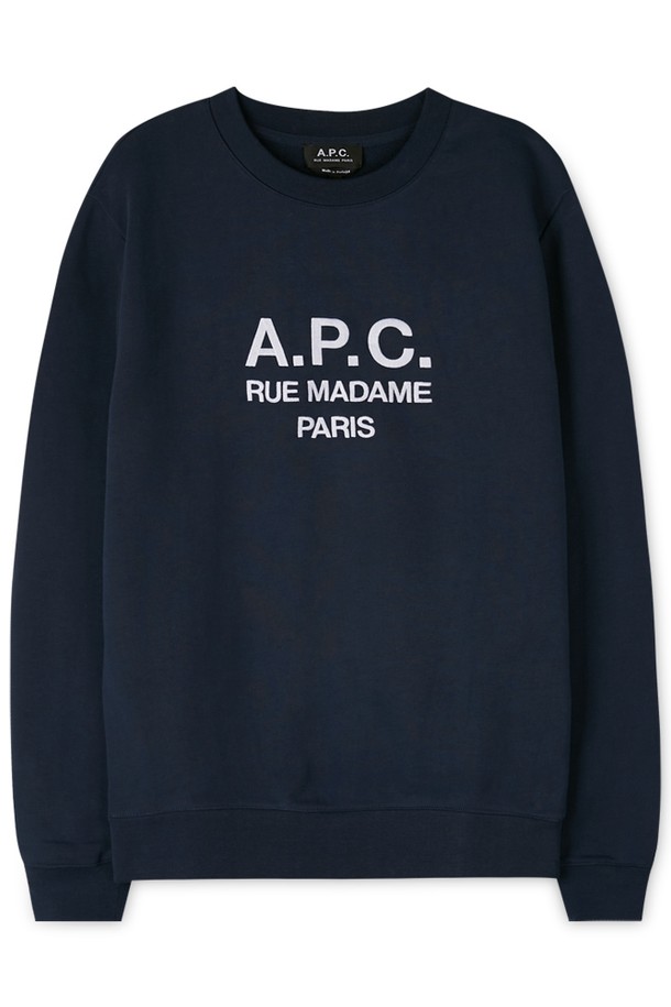 A.P.C. - 스웨트셔츠 - 아페쎄 남성 루퍼스 로고 네이비 맨투맨 COEZD H27500 IAJ