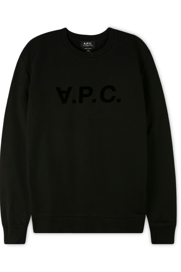 A.P.C. - 스웨트셔츠 - 아페쎄 남성 VPC 비바 로고 블랙 맨투맨 COECQ H27378 LZZ