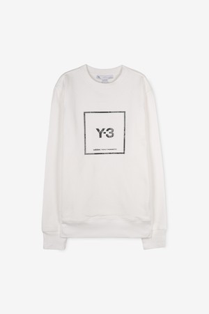 Y-3 남성 스퀘어 로고 화이트 맨투맨 GV6058 WHITE