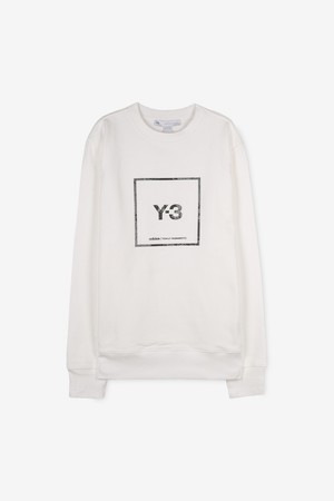 Y-3 남성 스퀘어 로고 화이트 맨투맨 GV6058 WHITE