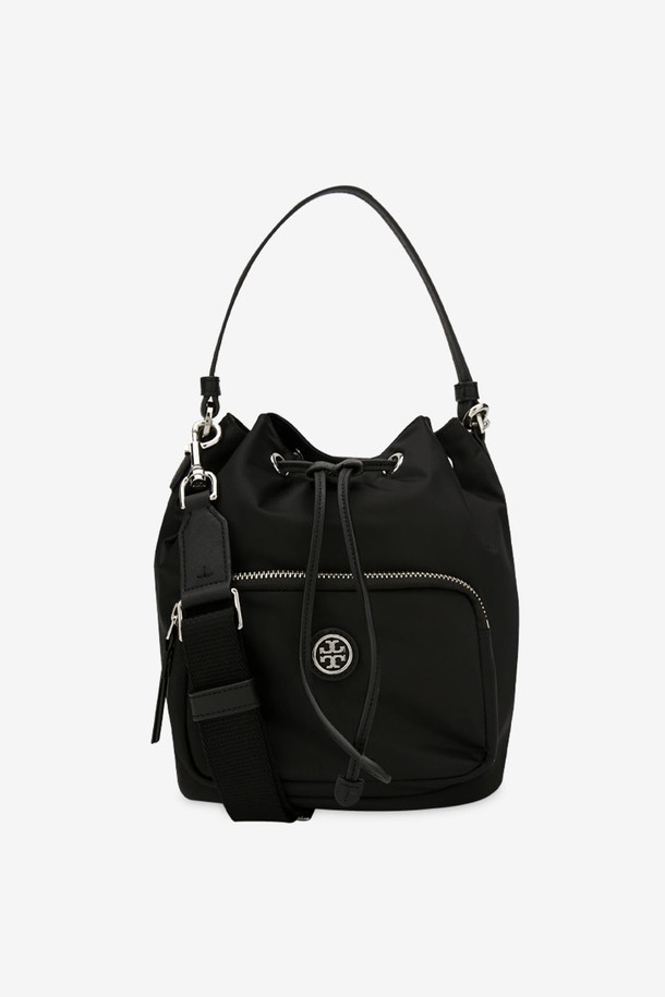 TORY BURCH - 토트백 - 토리버치 여성 버지니아 로고 블랙 토트백 134652 001