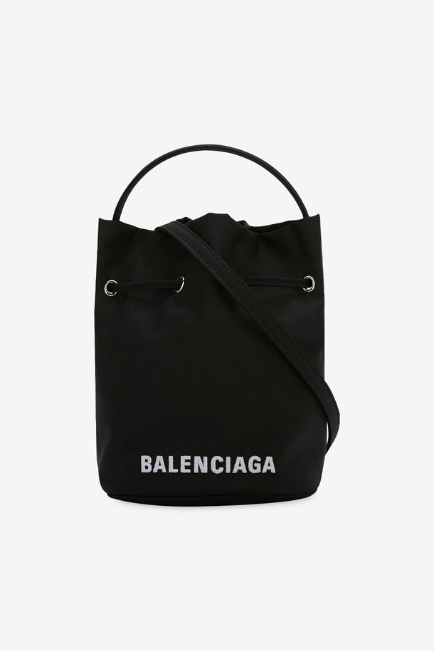 BALENCIAGA - 토트백 - 발렌시아가 여성 휠 드로스트링 블랙 버킷백 656682 H854N 1060