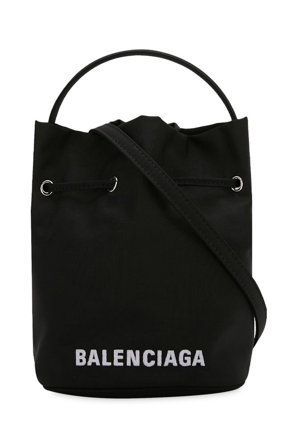 BALENCIAGA - 토트백 - 발렌시아가 여성 휠 드로스트링 블랙 버킷백 656682 H854N 1060