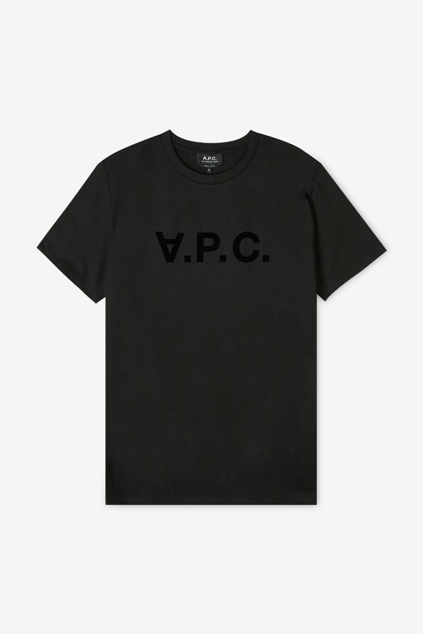 A.P.C. - 반팔티셔츠 - 아페쎄 남성 VPC 로고 블랙 반팔티 COBQX H26943 LZZ