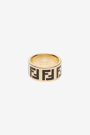 펜디 여성 포에버 소프트골드/블랙 반지 8AG945 TL9 F0RNG