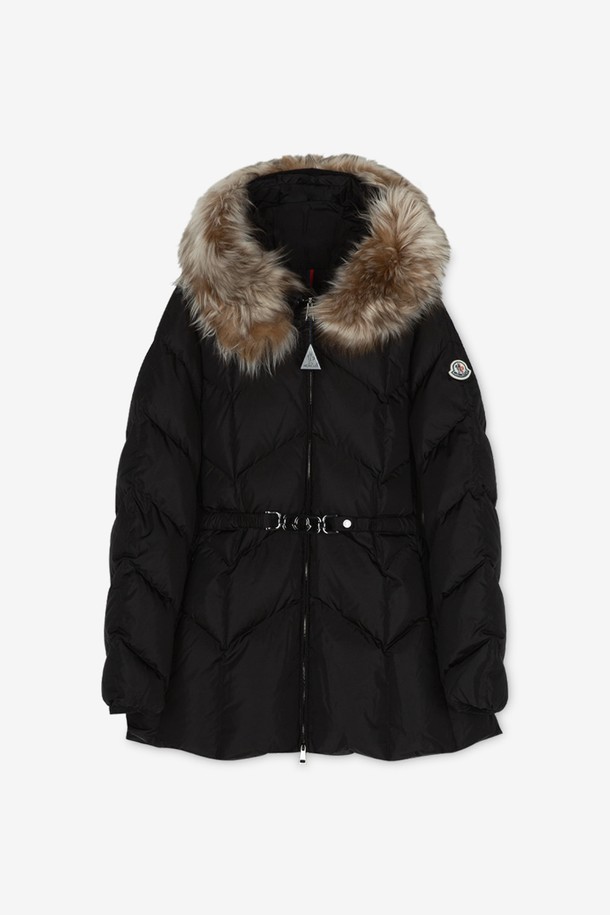 MONCLER - 점퍼 - 몽클레어 여성 로리엇 블랙 패딩 1A00076 539ZD 999