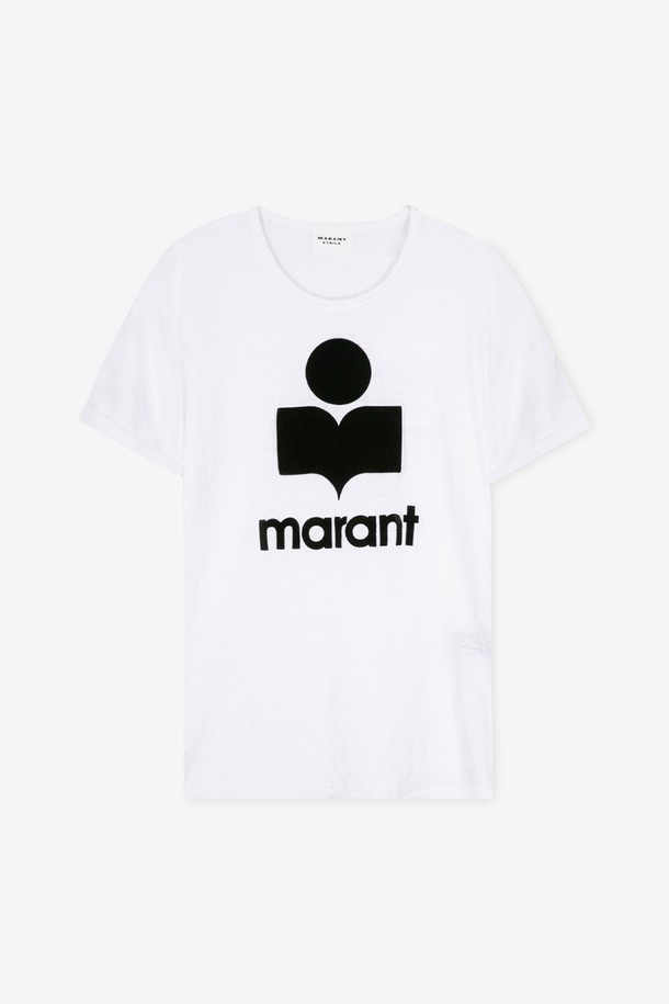 ISABEL MARANT - 반소매 티셔츠 - 이자벨마랑 여성 콜디 화이트 티셔츠 TS0004FA A1N09E 20WH