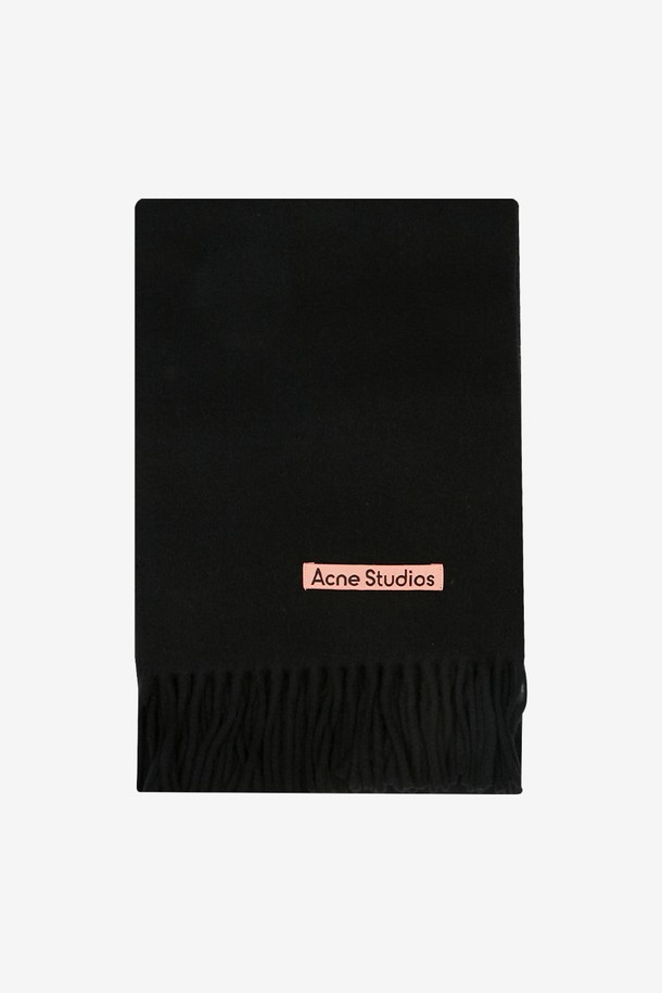 Acne Studios - 스카프/머플러 - 아크네 공용 로고 블랙 머플러 CA0210 900