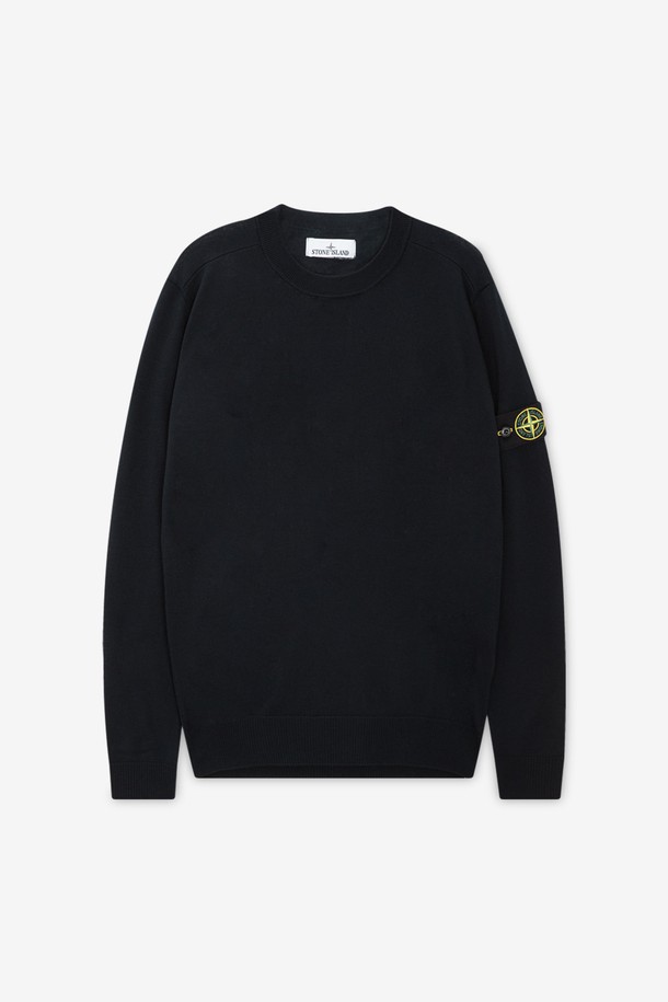 STONE ISLAND - 스웨터 - 스톤아일랜드 남성 와펜 패치 네이비 니트 8115510C4 A0020