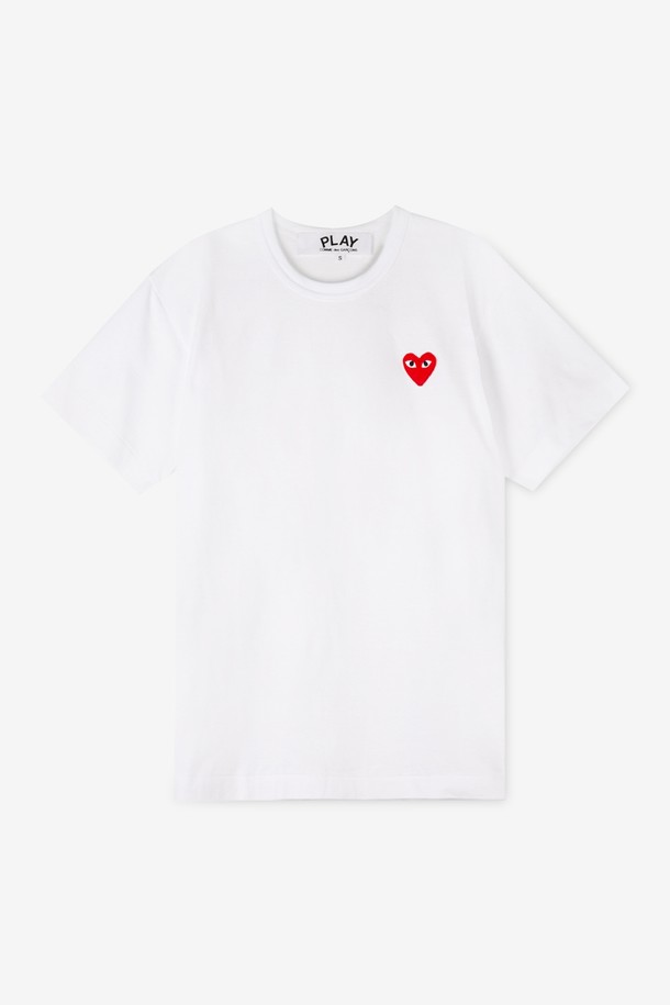 Comme des Garçons - 반팔티셔츠 - 꼼데가르송 공용 하트와펜 화이트 반팔티 AX T108 051 2