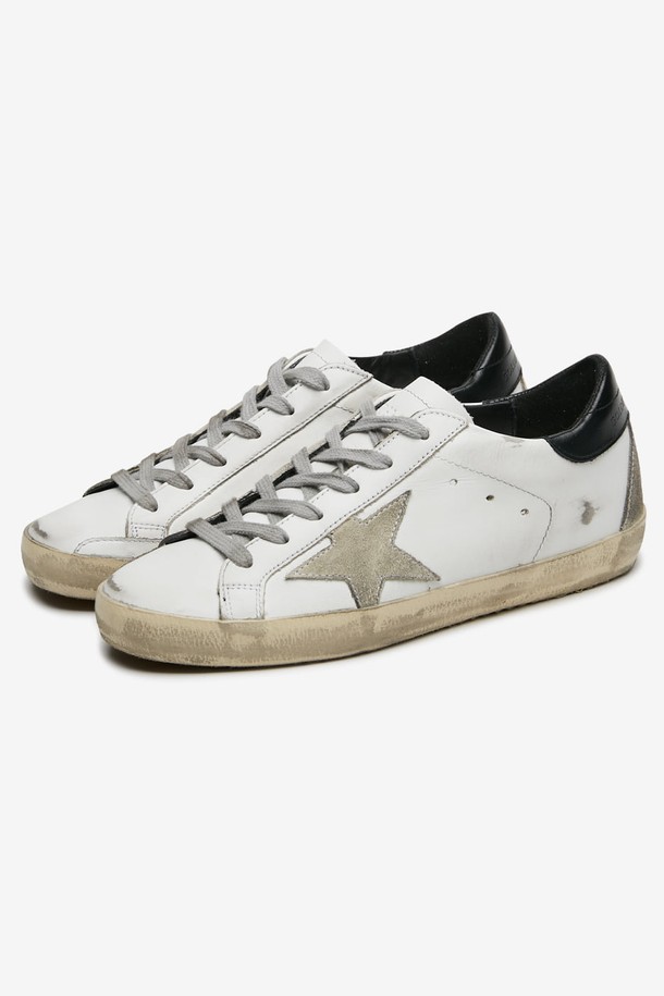 GOLDEN GOOSE  - 스니커즈 - 스크래치_골든구스 여성 슈퍼스타 W55 블랙탭 화이트/블랙 스니커즈 GWF00102 F000318 10220(167717)