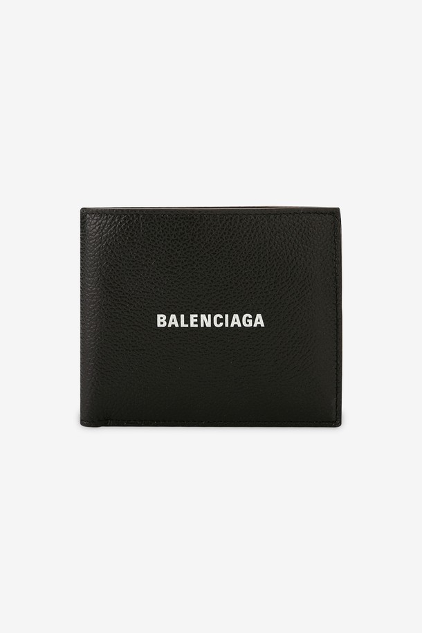 BALENCIAGA - 지갑 - 발렌시아가 남성 로고 블랙 반지갑 594549 1IZI3 1090