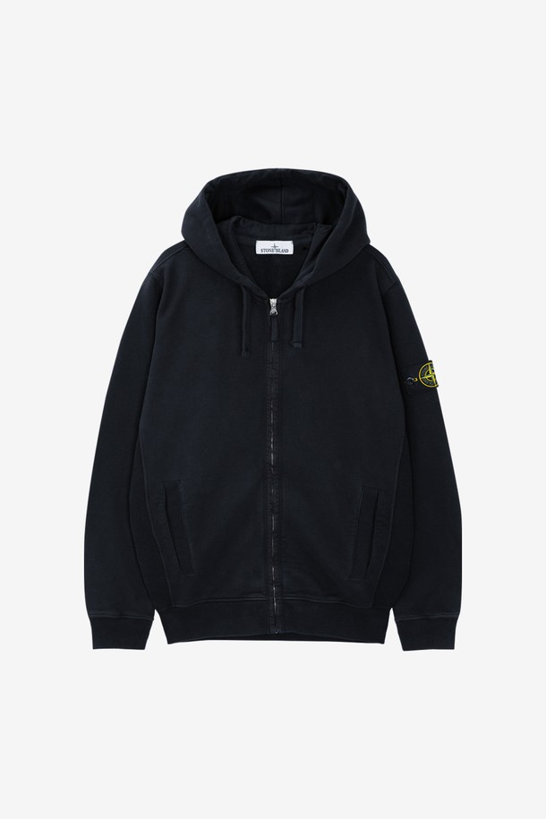 STONE ISLAND - 후디 - 스톤아일랜드 남성 와펜 패치 네이비 후드집업 811563520 V0020