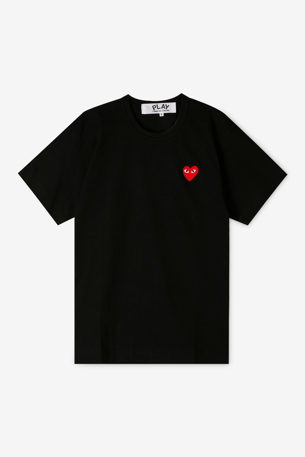 Comme des Garçons - 반팔티셔츠 - 꼼데가르송 공용 하트와펜 블랙 반팔티 AX T108 051 1