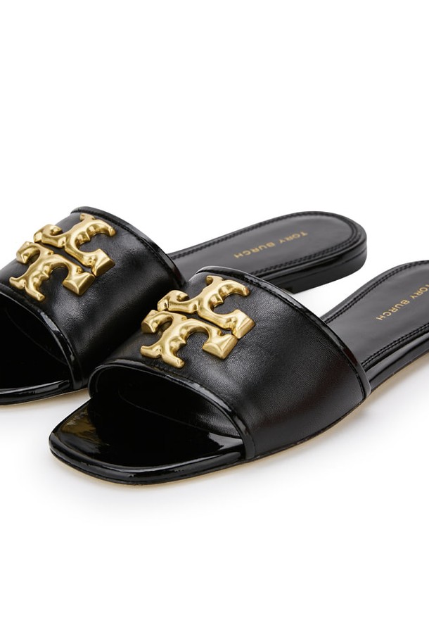 TORY BURCH - 샌들 - 토리버치 여성 엘리노어 슬라이드 퍼펙트 블랙 슬리퍼 88744 004